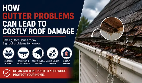 How gutter problems can lead to costly roof damage